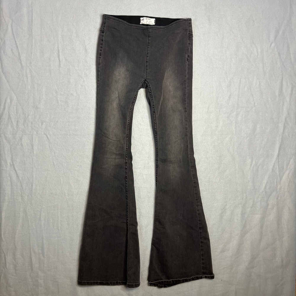 Free People Penny Pull On Flare Jeans Sz 26 Boho Hippie Festival Indie Retro